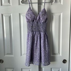 Lavender Floral Mini Dress